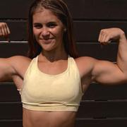 Teen muscle girl Fitness girl Haley